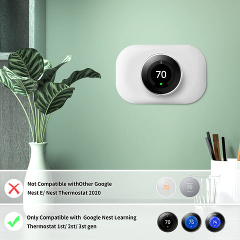 Petrichor Nest Thermostat plate covers old holes without repainting.