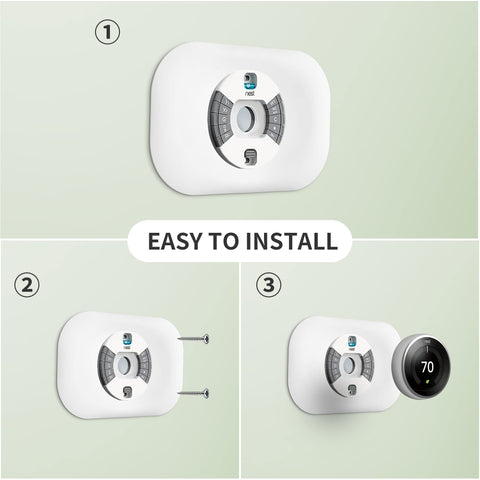 Petrichor Nest Thermostat plate uses durable materials for long-lasting use, Snow color.