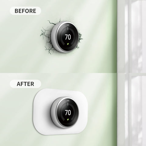 Petrichor Nest plate sits flush with walls for a seamless, modern look Snow.