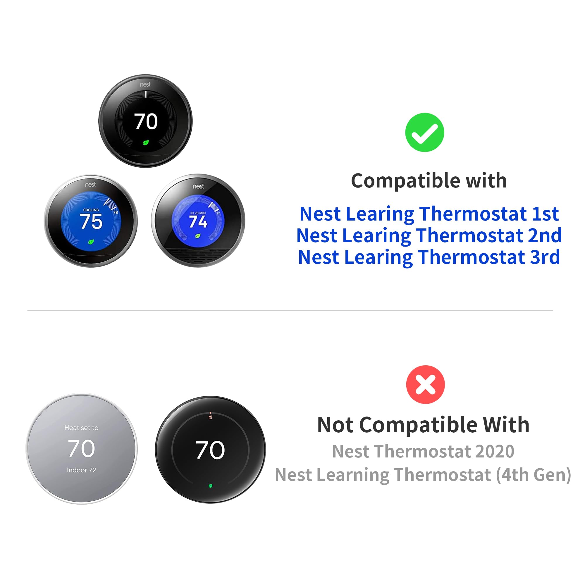 Petrichor Nest Thermostat trim kit installation shown for a smooth, flush wall fit.