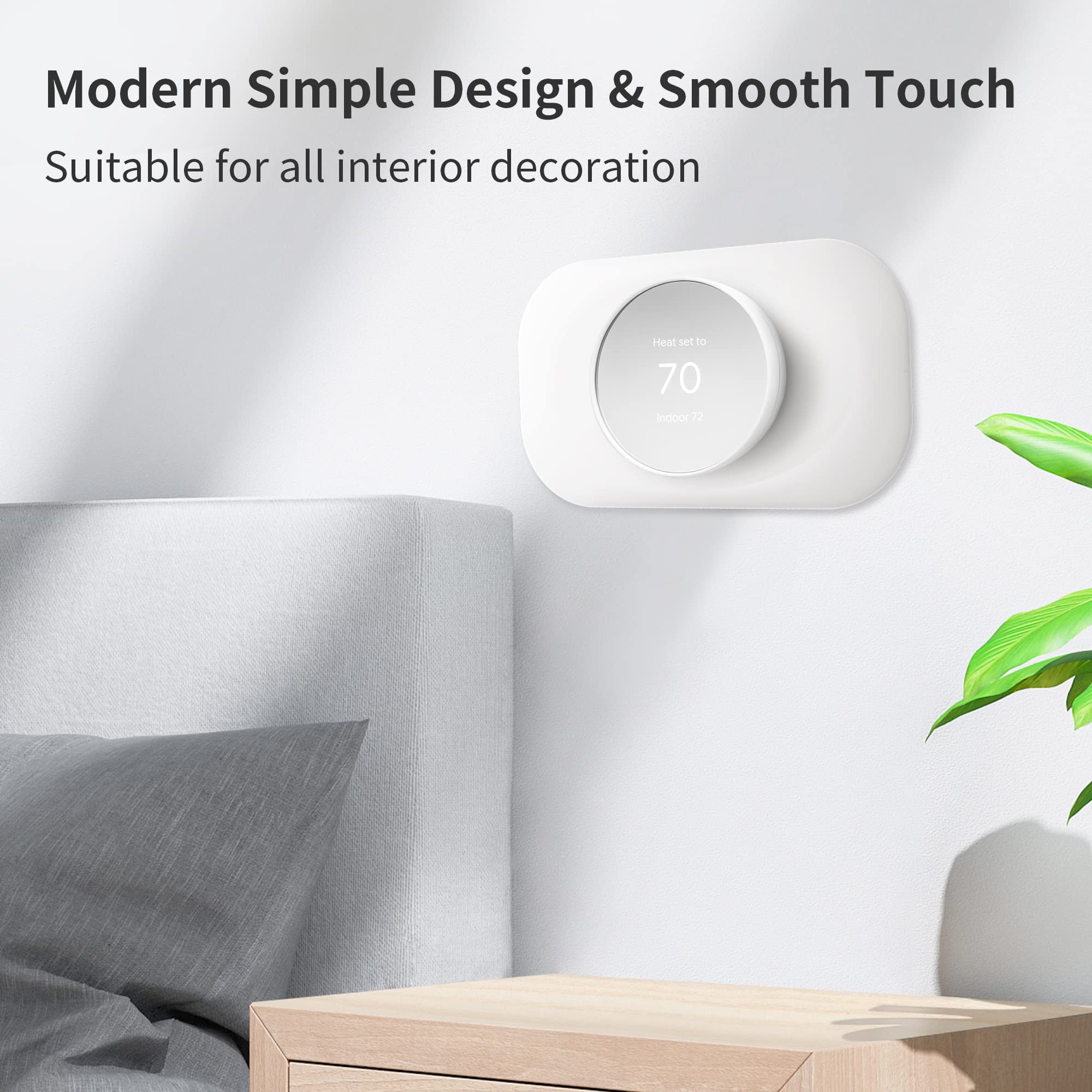 Petrichor Nest Thermostat Trim Snow durable polycarbonate construction