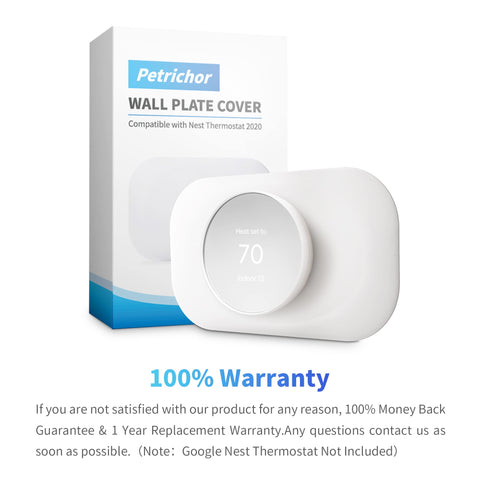 Petrichor Nest Thermostat Snow trim creates a modern, finished look