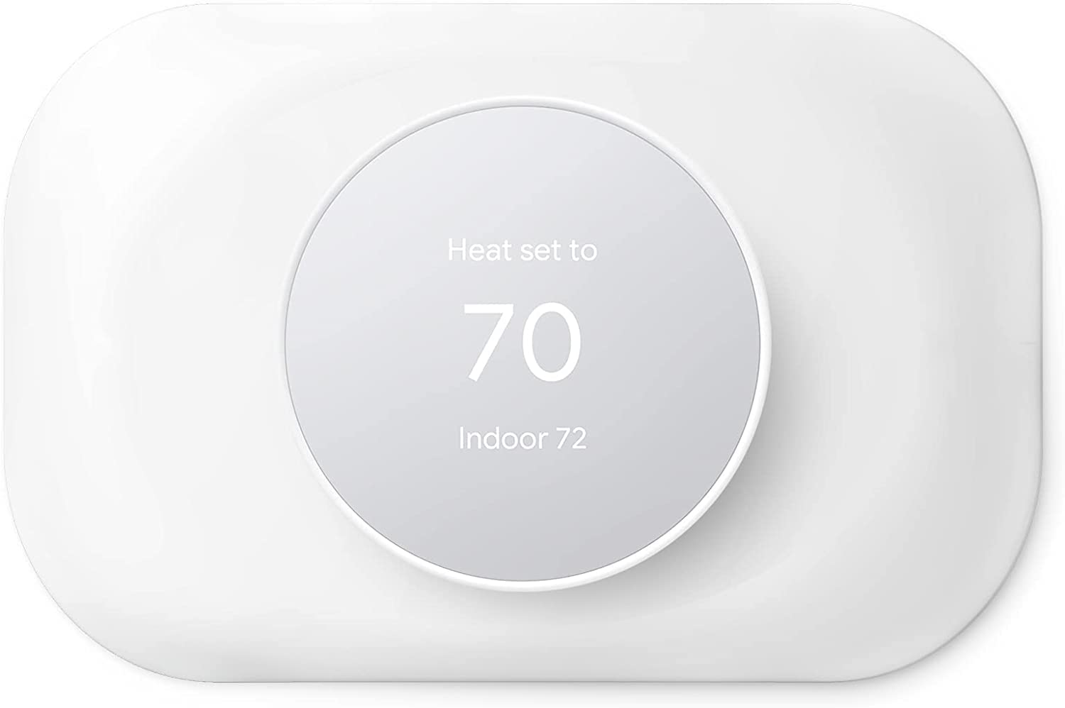 Petrichor Nest Thermostat Trim Snow wall plate enhances device appearance