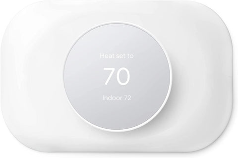 Petrichor Nest Thermostat Trim Snow wall plate enhances device appearance