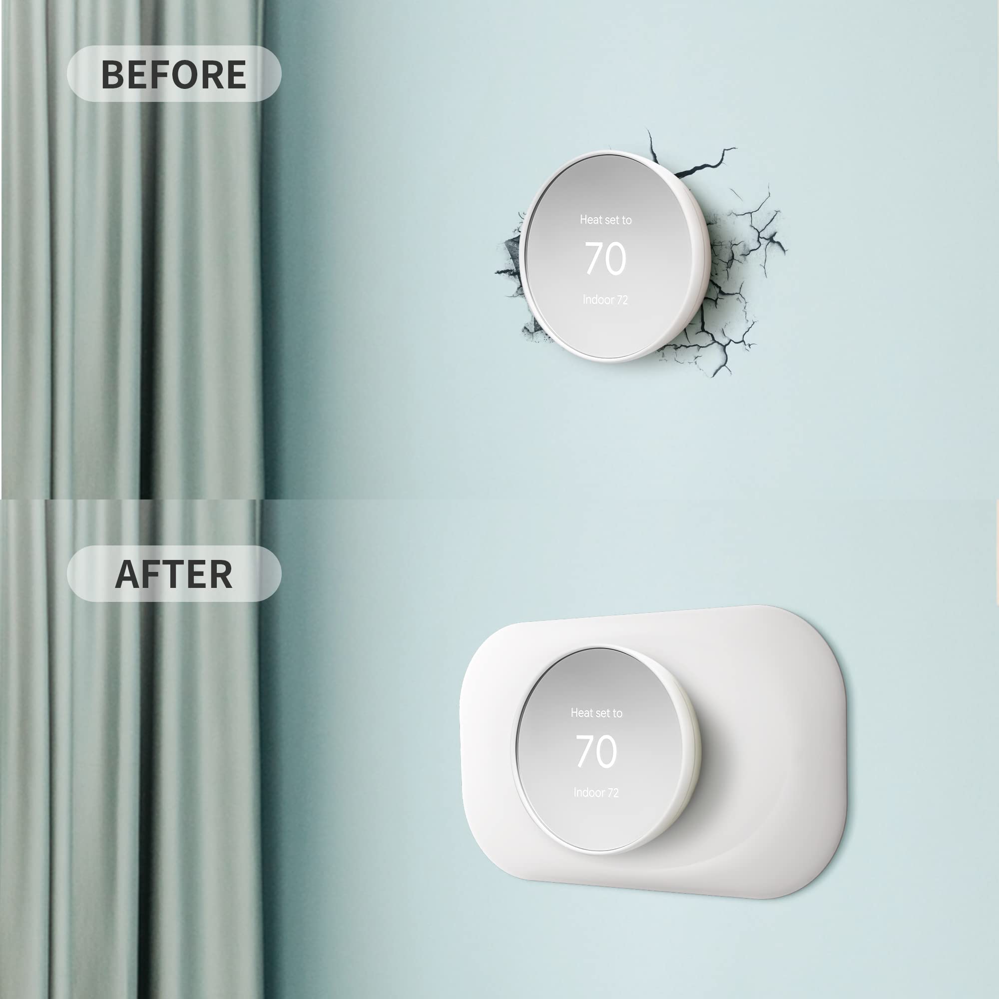 Petrichor Nest Thermostat Wall Plate easy installation with no repaint needed.