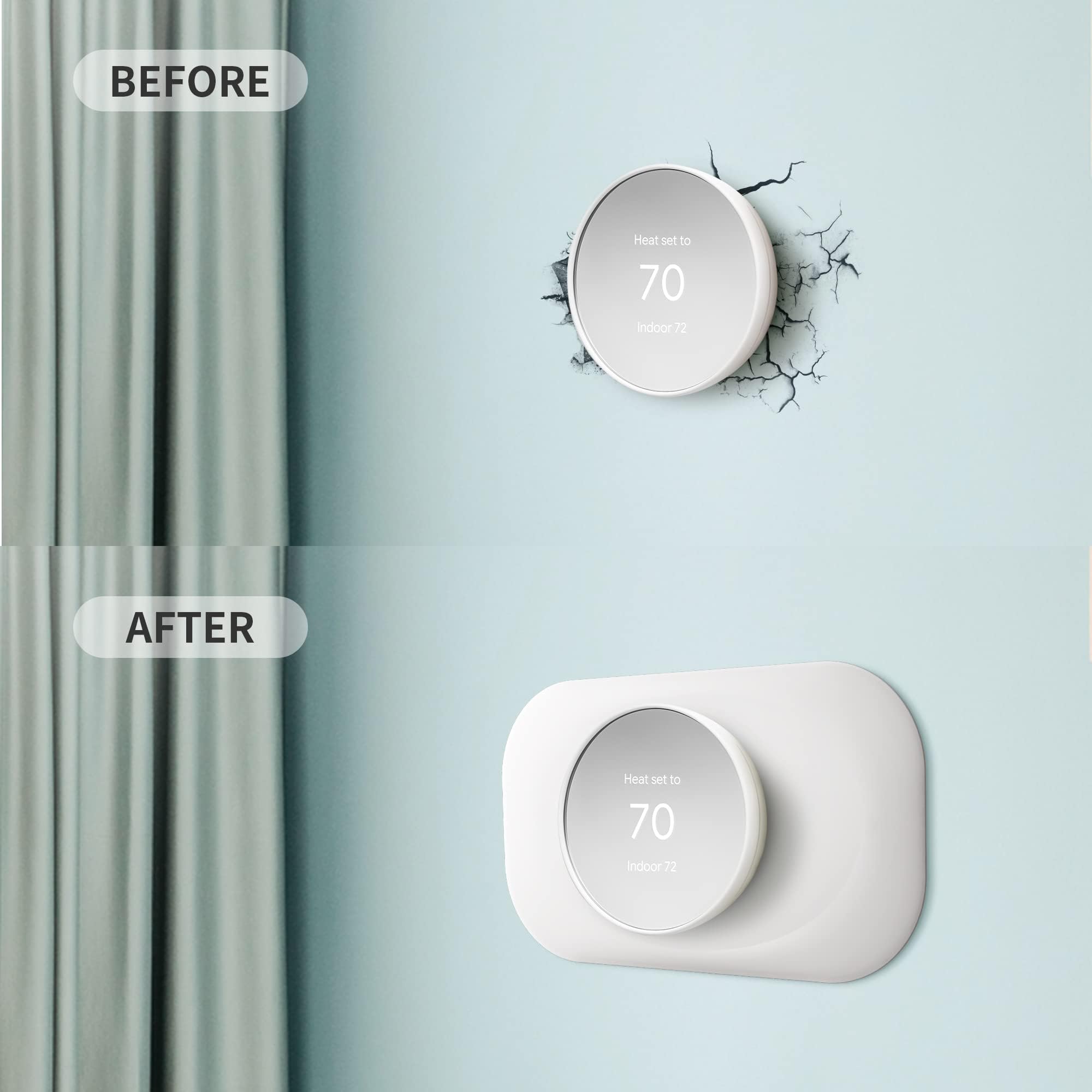 Petrichor Nest wall plate is easy to install with no repaint needed.
