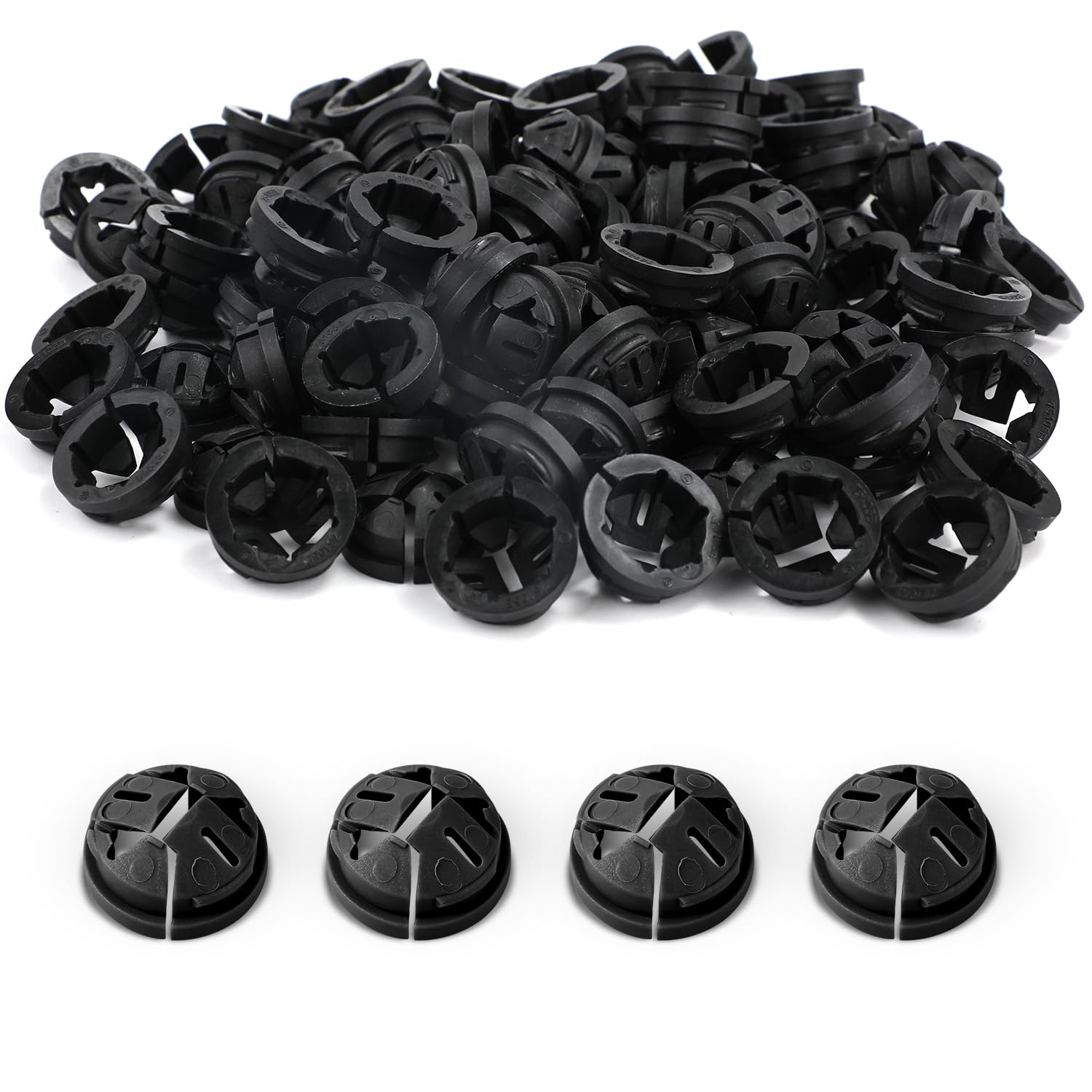 PEUTIER 200pcs push-in cable connectors in black packaging for quick, efficient wiring.