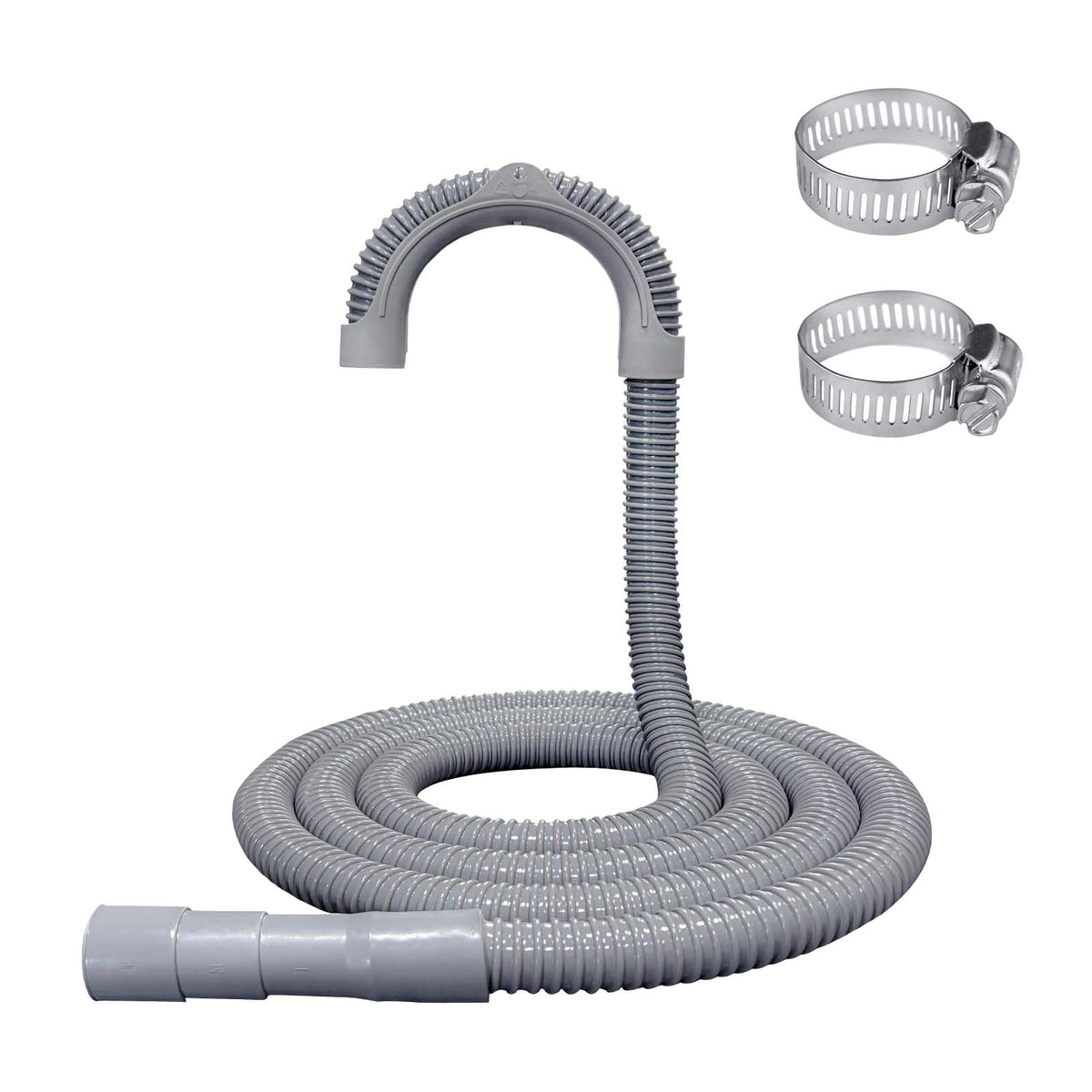 PEVEPEXE 10ft washing machine drain hose with corrugated design for flexible drainage.