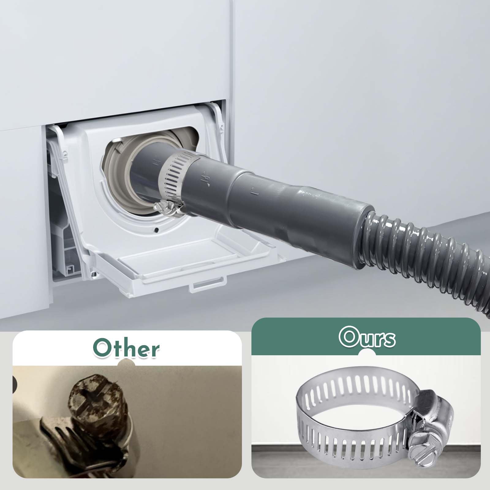 PEVEPEXE long-distance drainage hose suitable for extended laundry setups.