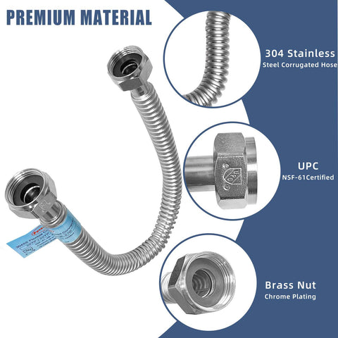 PEVEPEXE softener flex hose ideal for tankless heaters.
