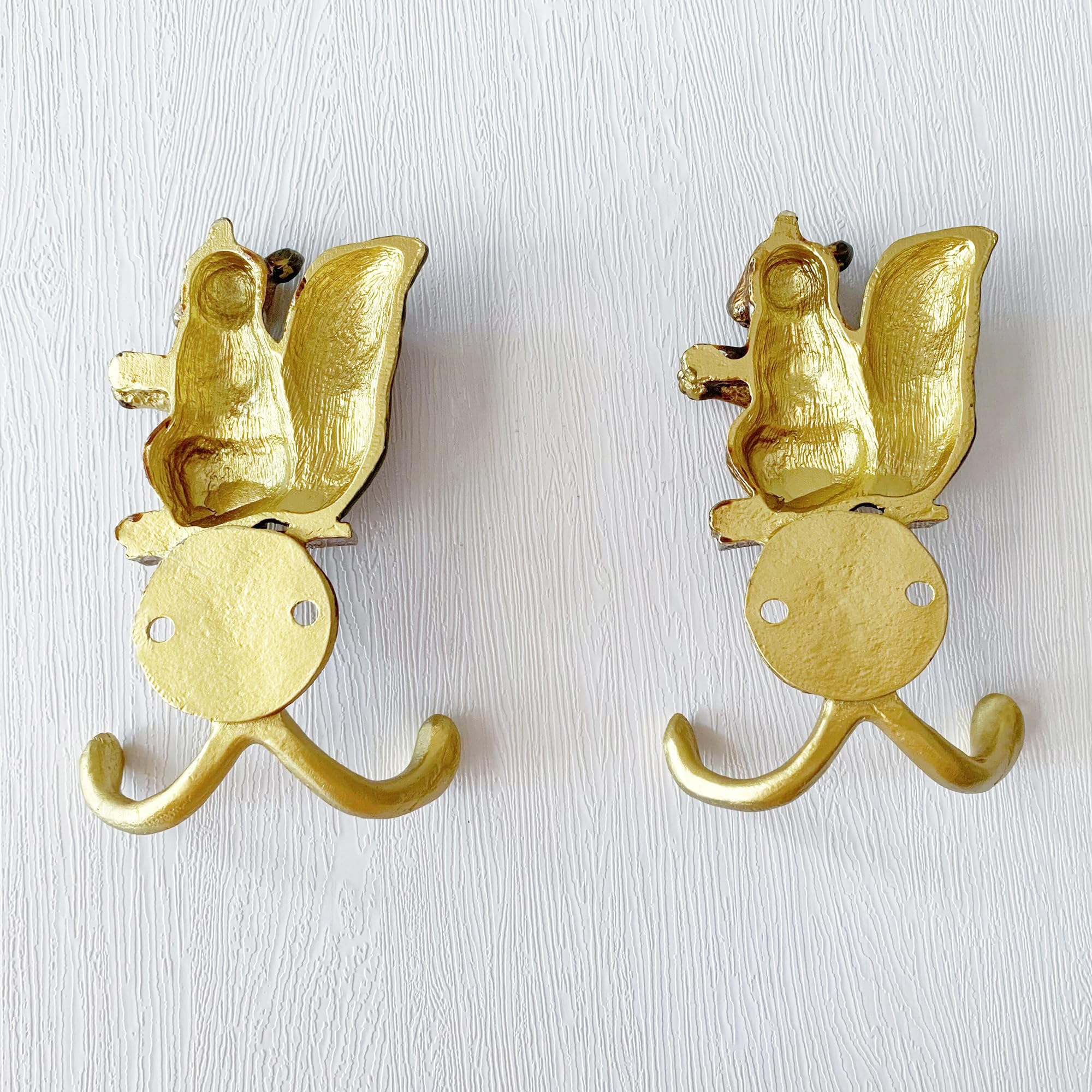 Pewery squirrel design wall hook mounted in closet for organization