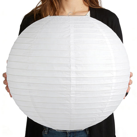 Peywot 10-pack 16-inch white paper lanterns ready for versatile decor.