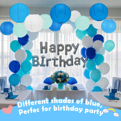 Peywot blue-white-mint lantern packaged for easy storage or gifting