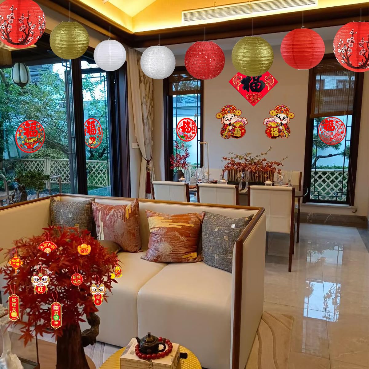 Peywot indoor-outdoor lanterns suit Lunar New Year or Japanese decor.