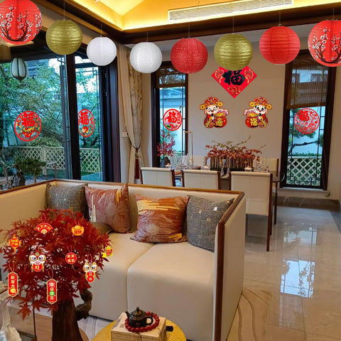 Peywot indoor-outdoor lanterns suit Lunar New Year or Japanese decor.
