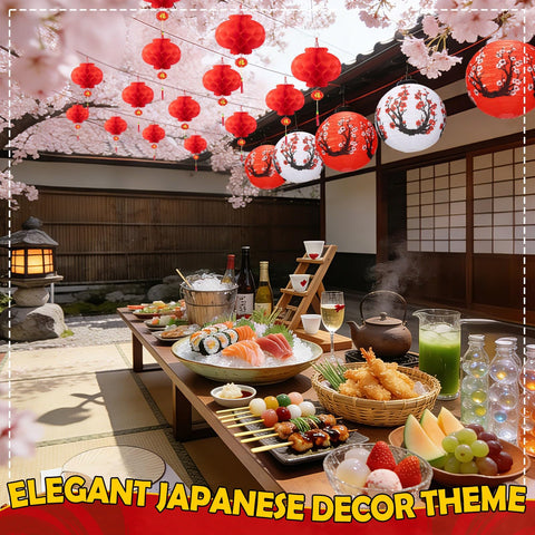 Peywot red Chinese lanterns in 14 and 12 inch sizes for versatile displays.