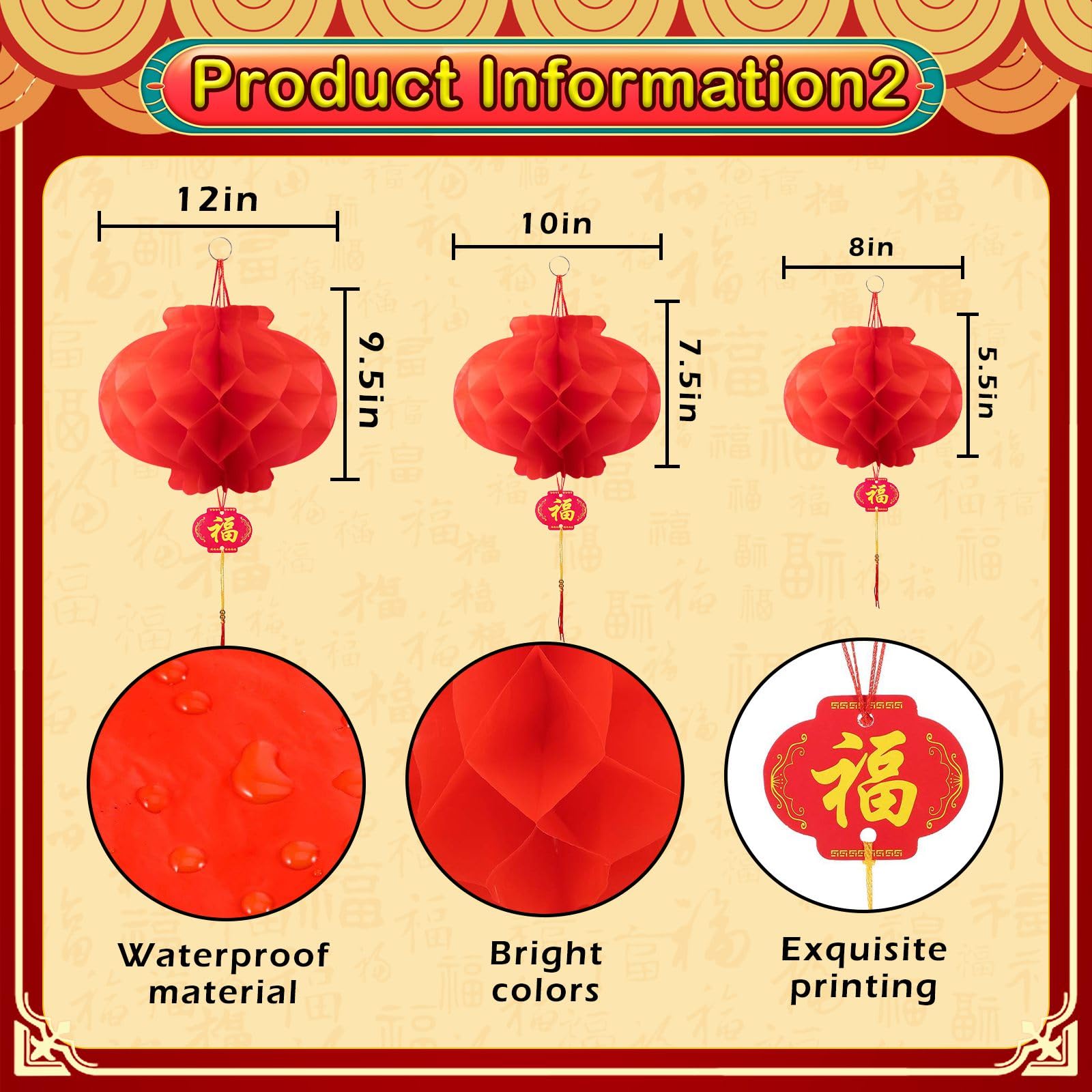 Peywot red lanterns 12-pack brighten celebrations and add festive color