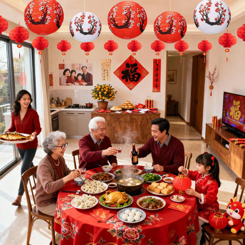 Peywot Sakura lanterns with cherry blossoms for elegant party decor.