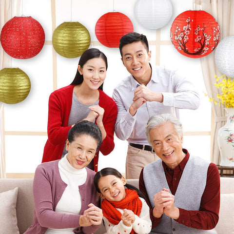 Peywot thin paper lanterns diffuse light to create a gentle glow.