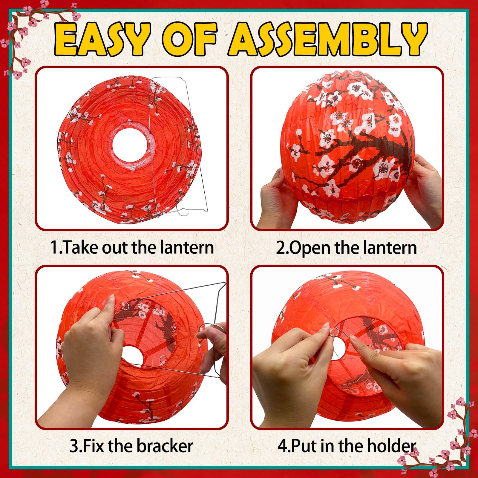 Peywot waterproof red Chinese lanterns suitable for outdoor use.
