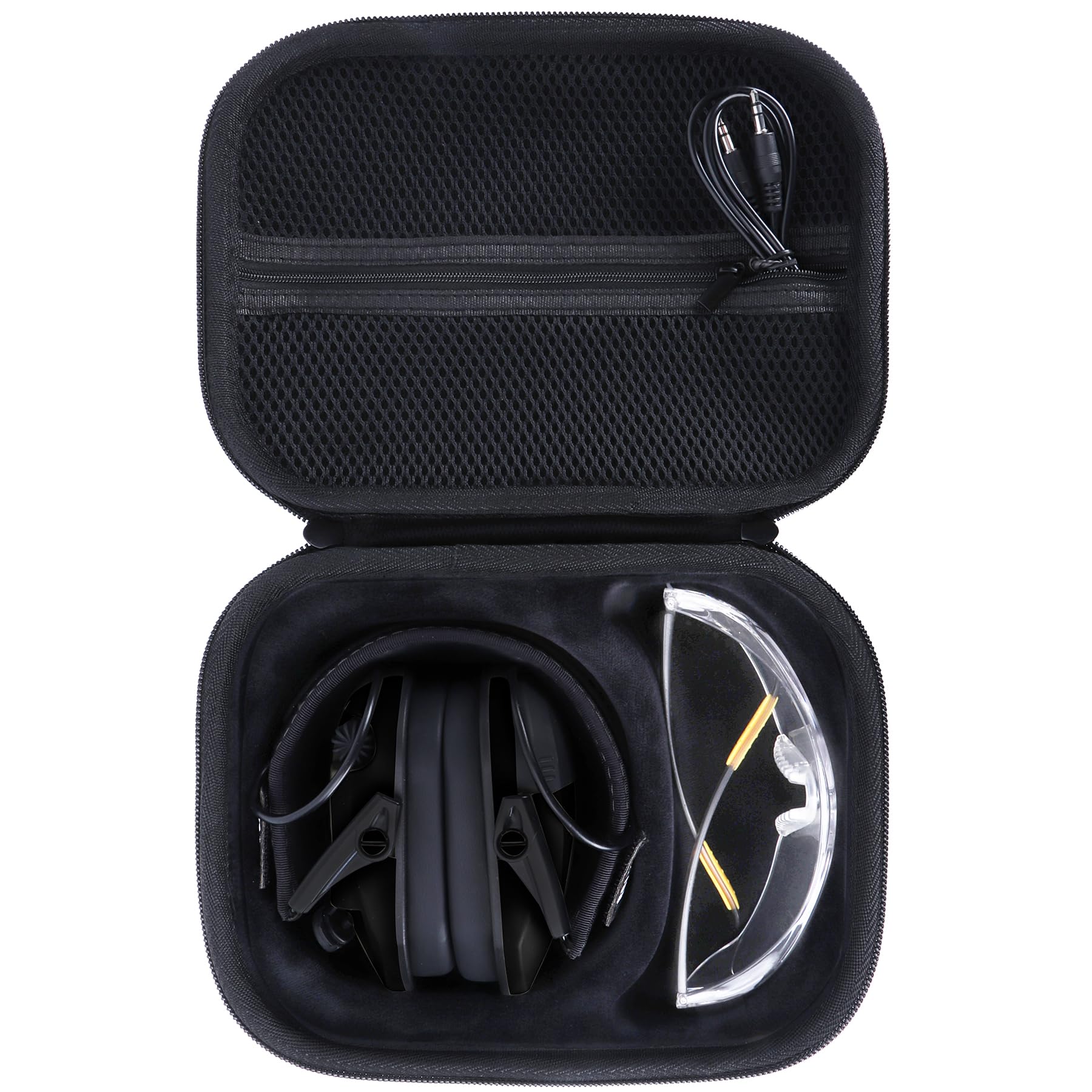 Peyyargo storage case exterior designed for Walker's Razor Slim earmuffs.