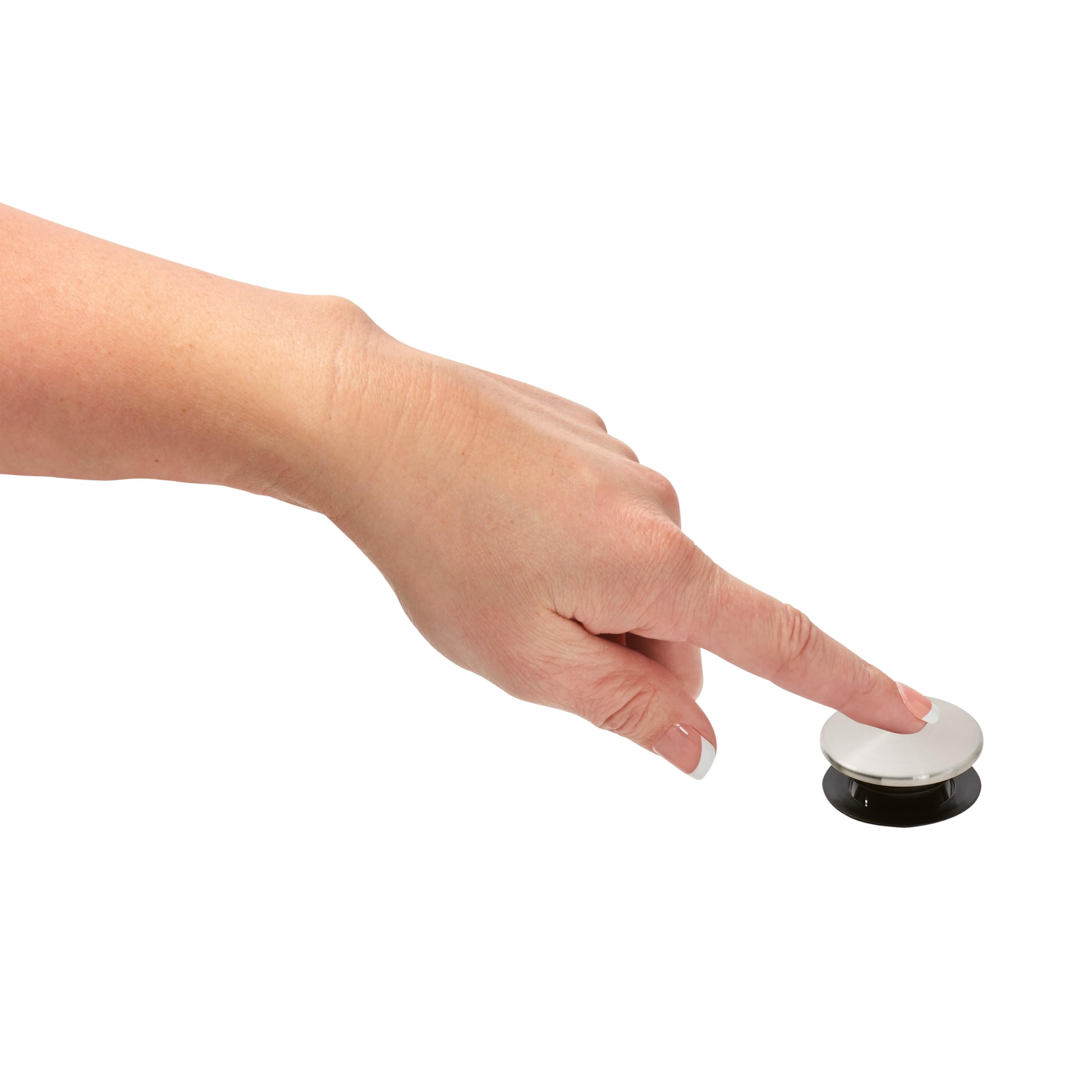 Pfister 972-098J brushed-nickel finish close-up on a replacement stopper with durable design.