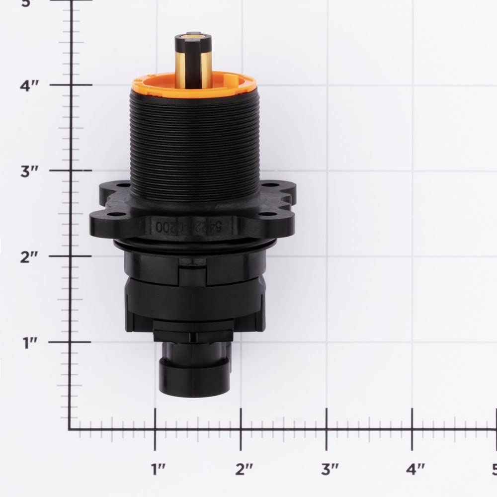 Pfister ceramic disc cartridge for smooth operation and durable performance.