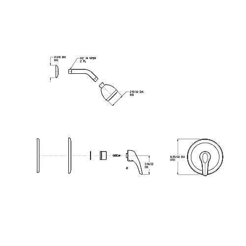 Pfister Pfirst shower trim polished chrome wall flange simplifies installation