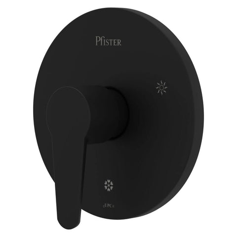 Pfister R89040B Pfirst Modern matte black valve trim for contemporary baths.