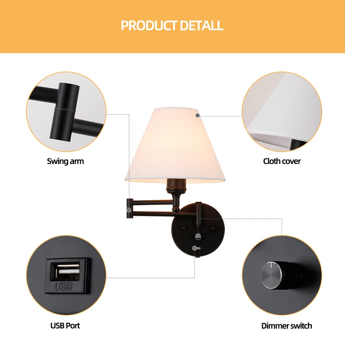 PFQCGU dimmable switch provides adjustable brightness for reading