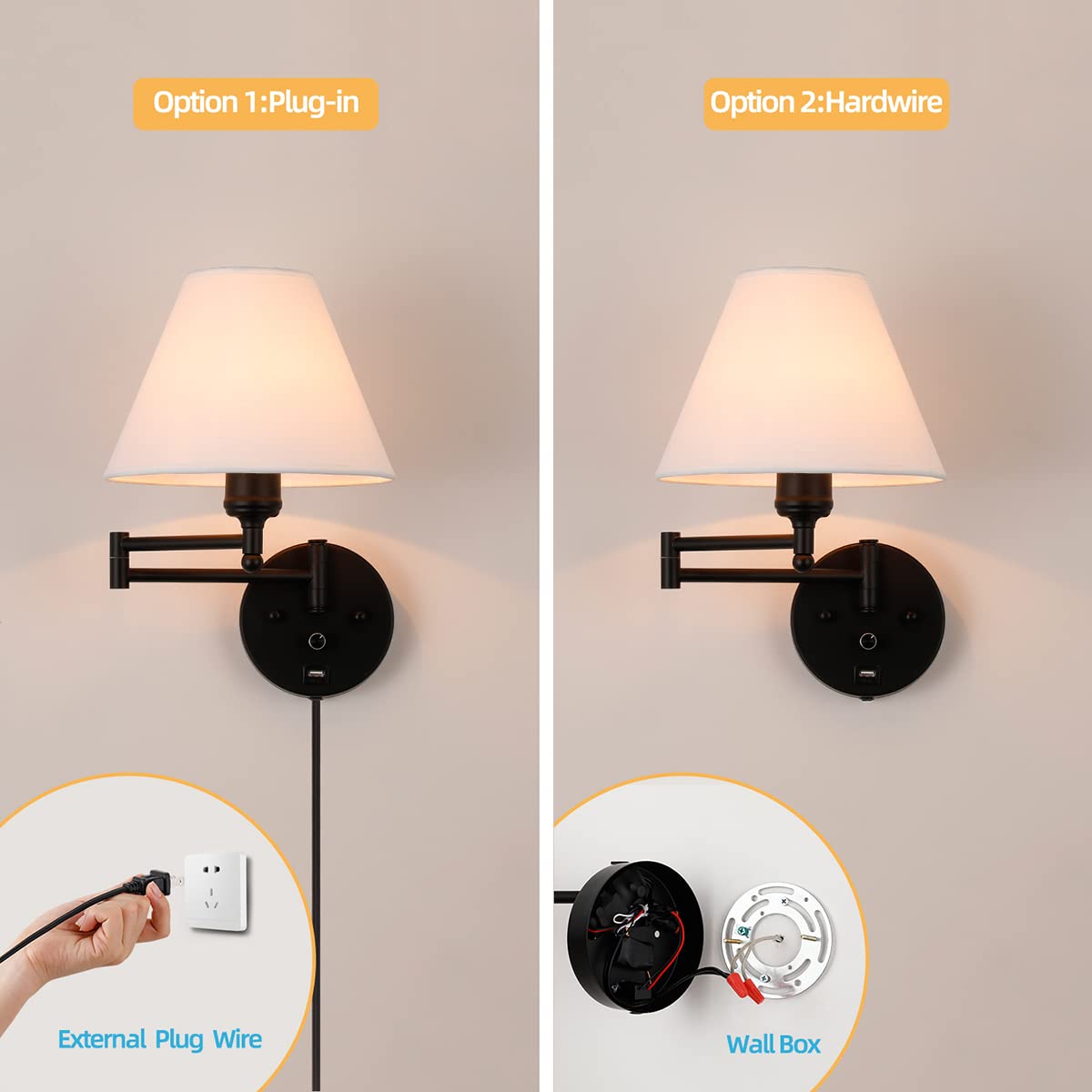 PFQCGU bedroom living room accent lighting with extended arm