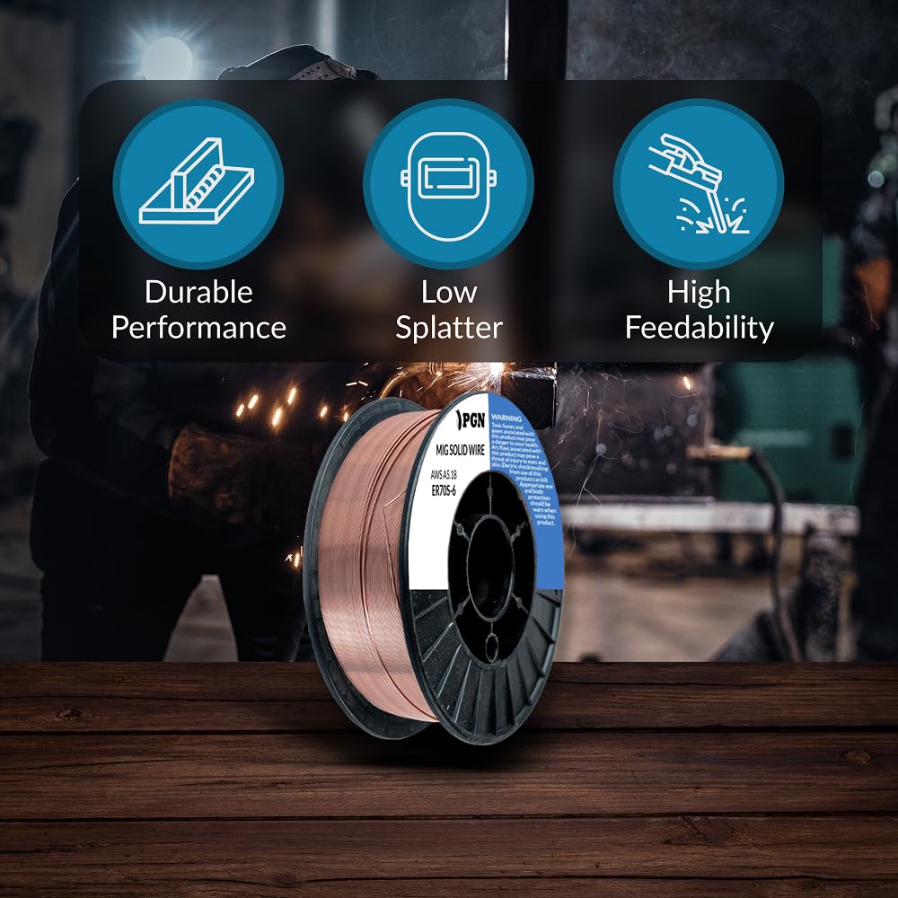 PGN ER70S-6 welding in all-position setup highlighting versatility