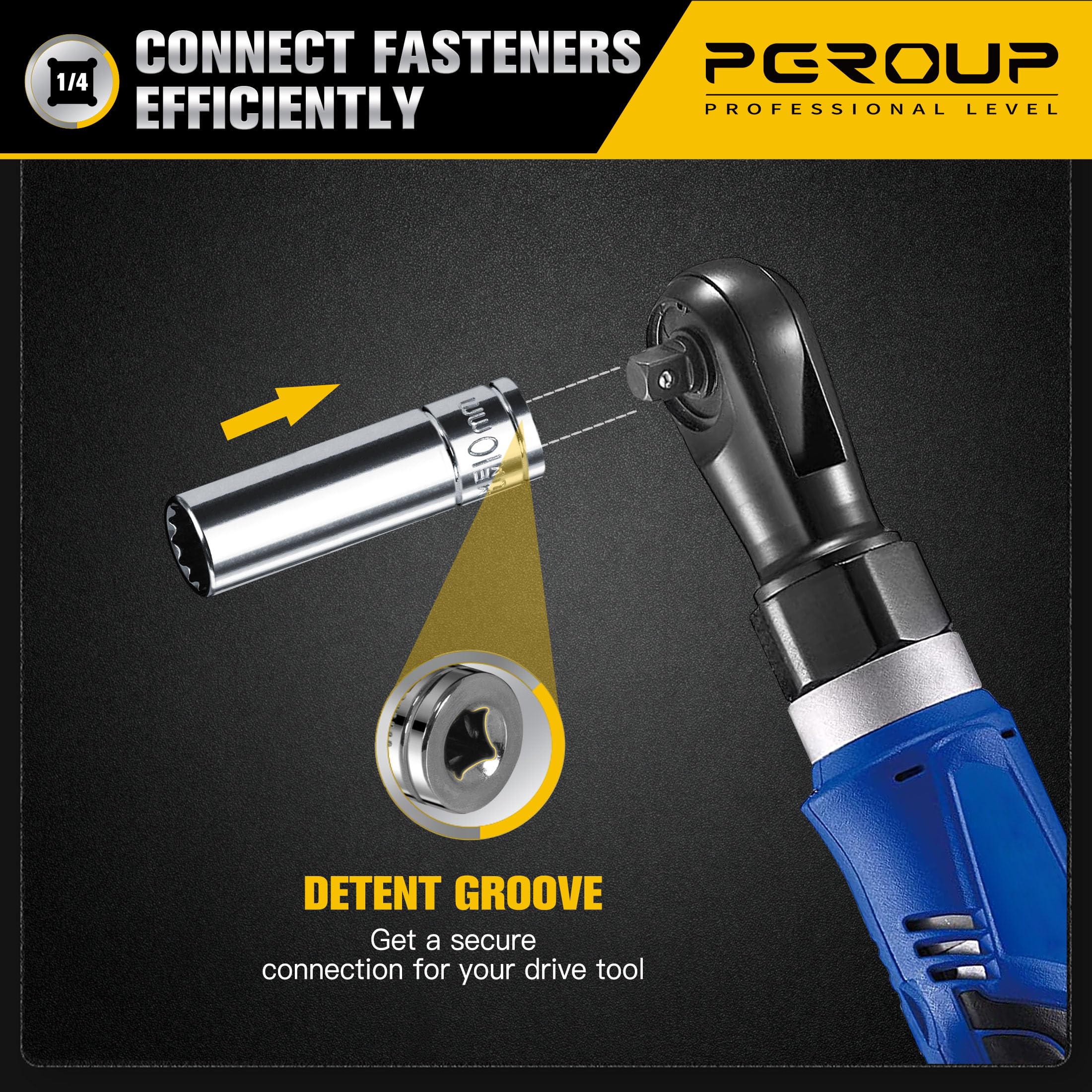 Pgroup 1/4in deep socket 10mm—robust for high-torque tasks and engine work.