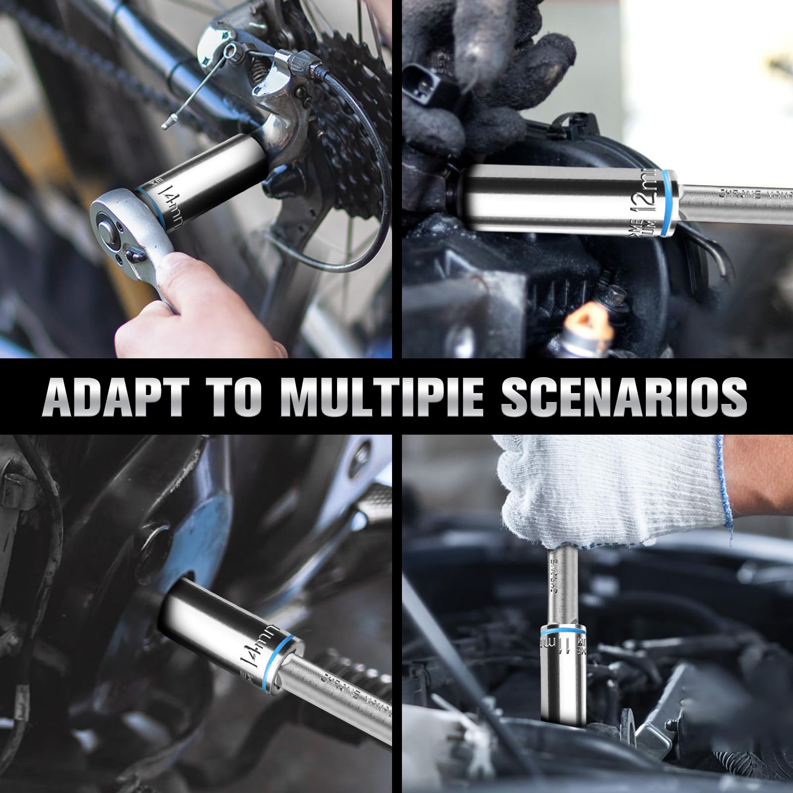 pgroup 1/4 inch sockets ideal for cars, motorcycles, and bikes.