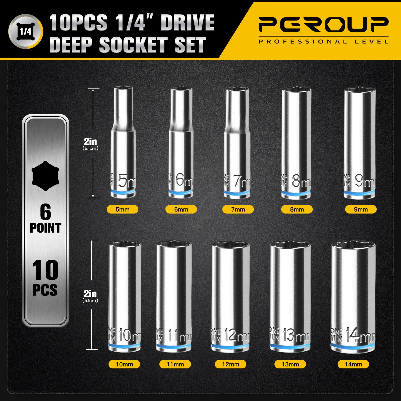 pgroup 5mm to 14mm range for versatile fastening tasks.