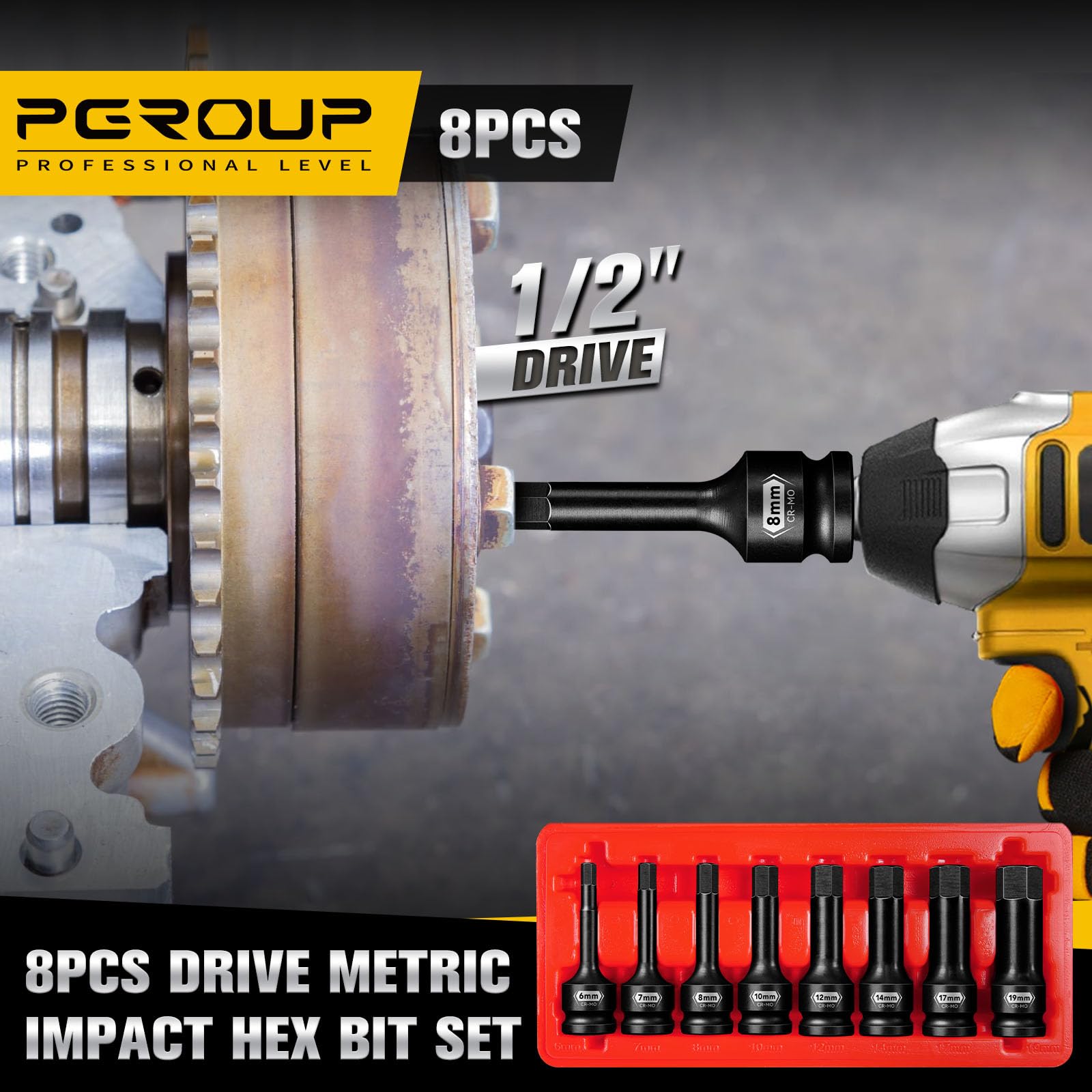 Pgroup blow-molded storage case keeps tools protected and portable.