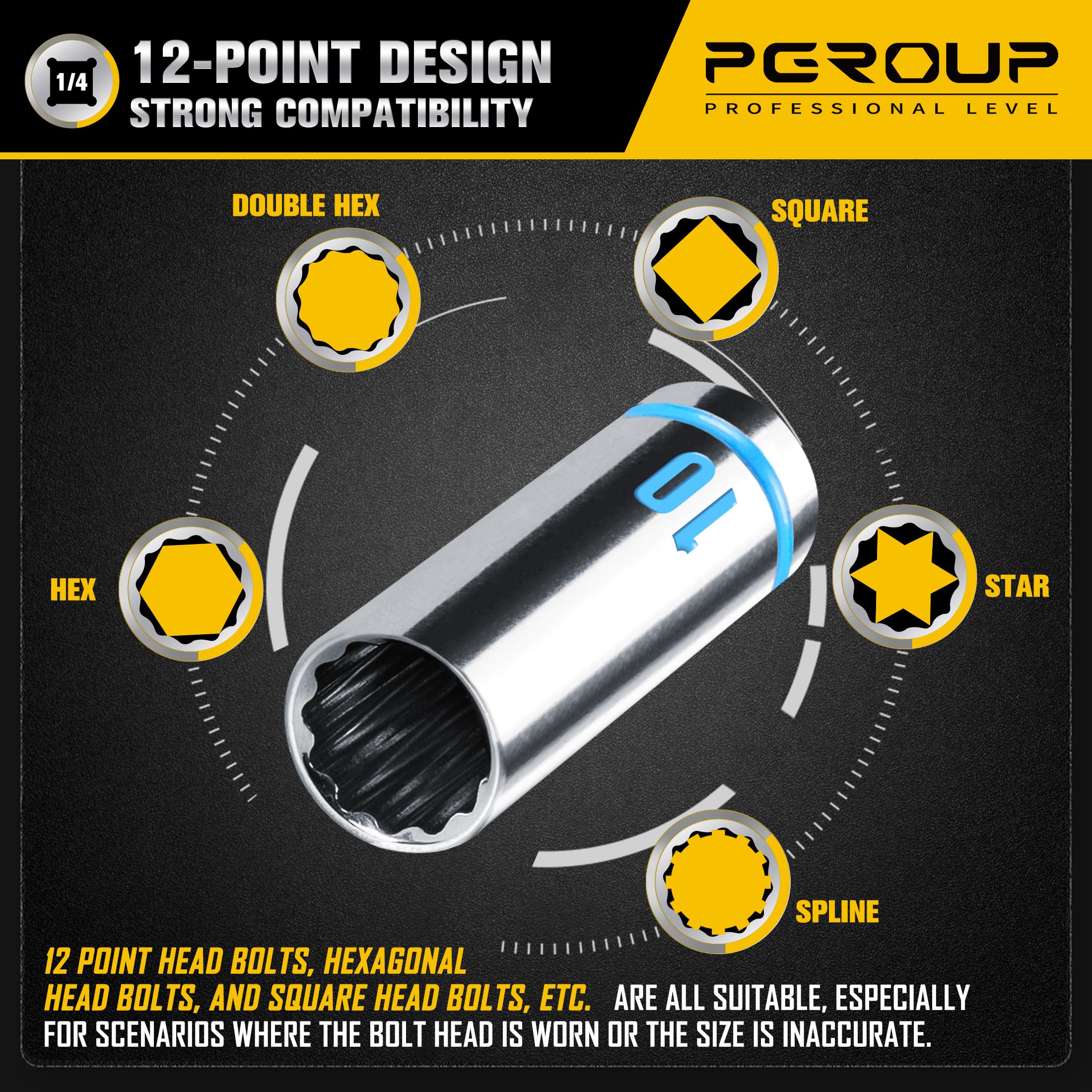 pgroup chrome vanadium steel construction provides durability and long-lasting performance.