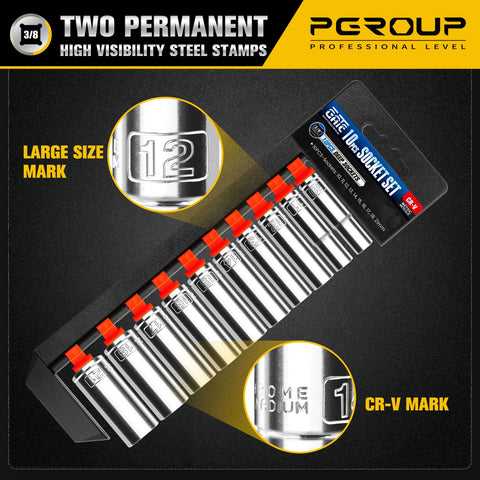 PGROUP deep socket set 13mm for high torque tasks.