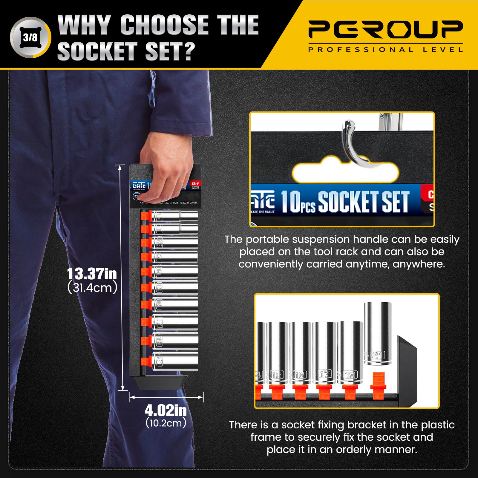PGROUP deep socket set 15mm designed for fast, repeatable torque.