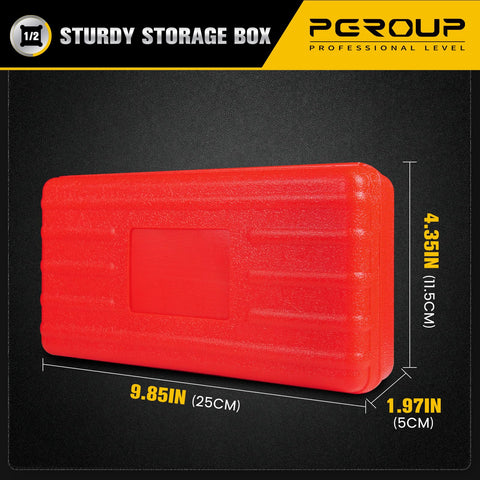 Pgroup locking-pin compatible design secures sockets on drives.