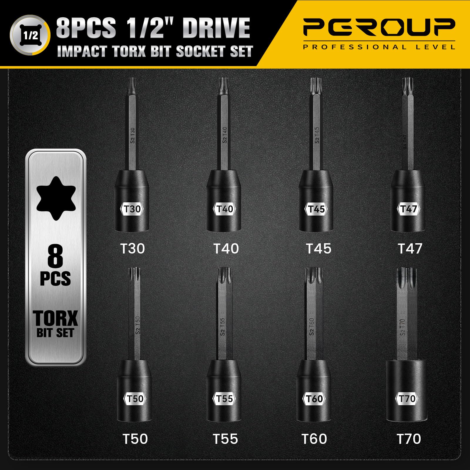 Pgroup S2 Torx bit close-up highlighting wear resistance.