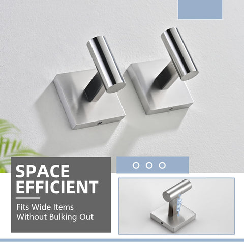 PHADSTAR complete 3-piece set includes tissue holder and robe hooks.