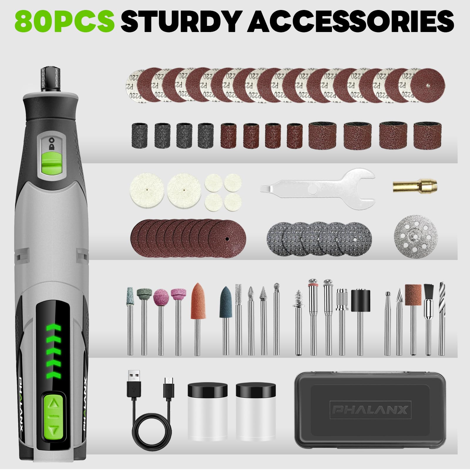 PHALANX accessory range supports carving, sanding, polishing and more.