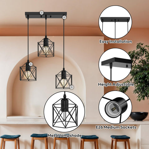 Phaosio adjustable cord height for ceiling customization.