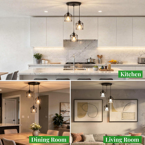 Phaosio pendant over dining area delivering warm ambiance