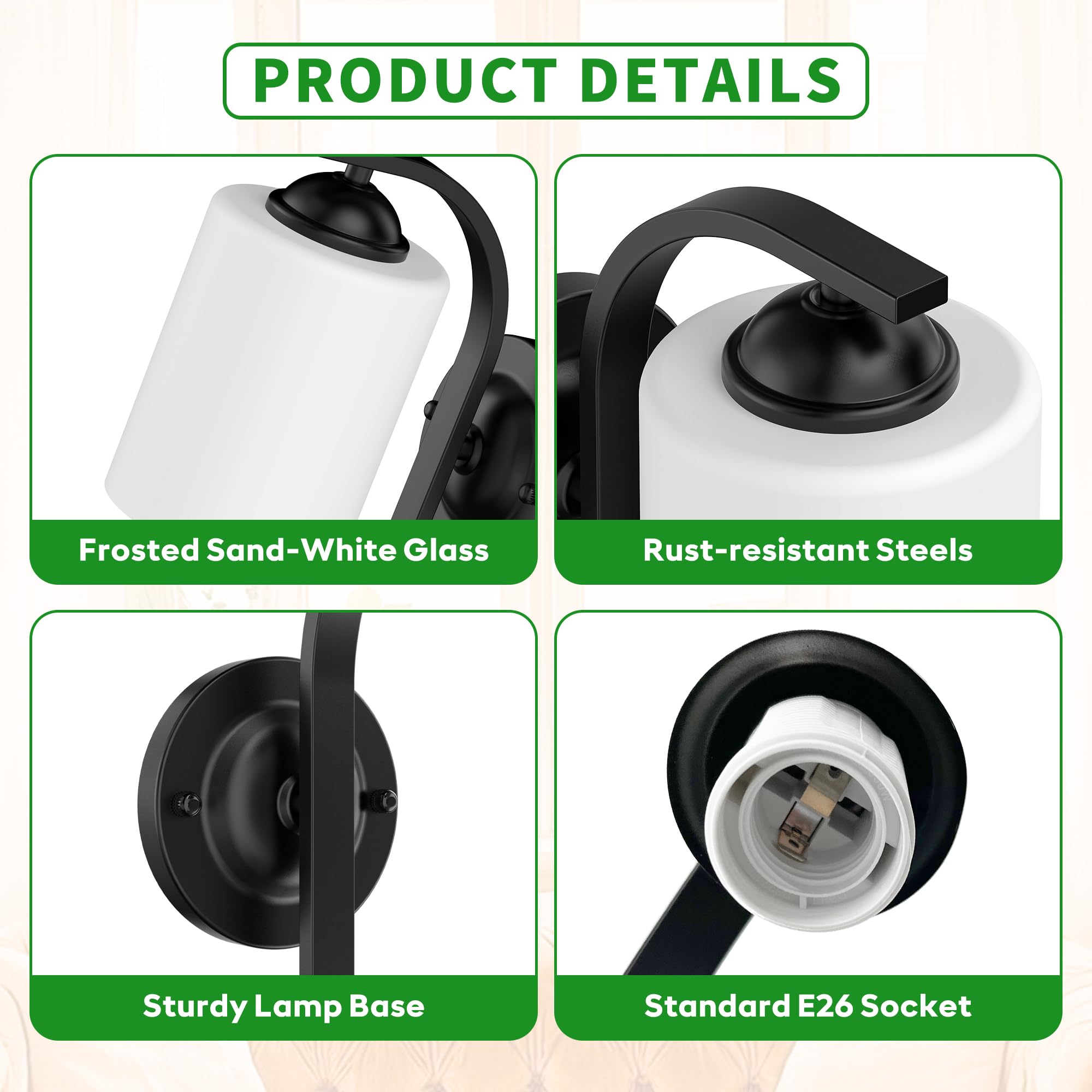 Phaosio E26 standard base bulb socket for flexible options