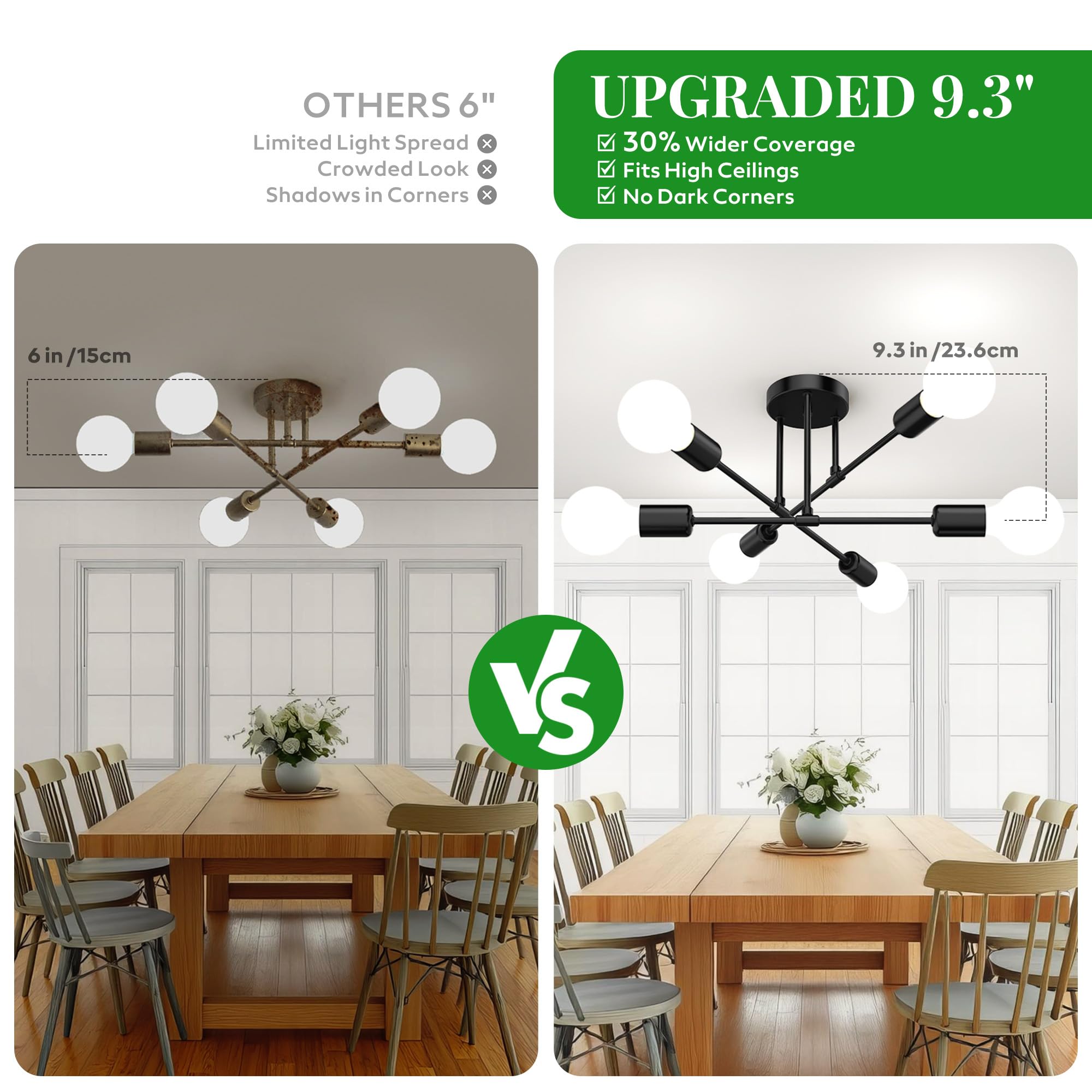 Phaosio industrial metal finish fixture resists rust for lasting elegance.
