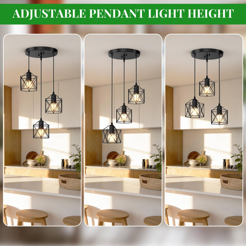 Phaosio kitchen island pendant light for flexible placement