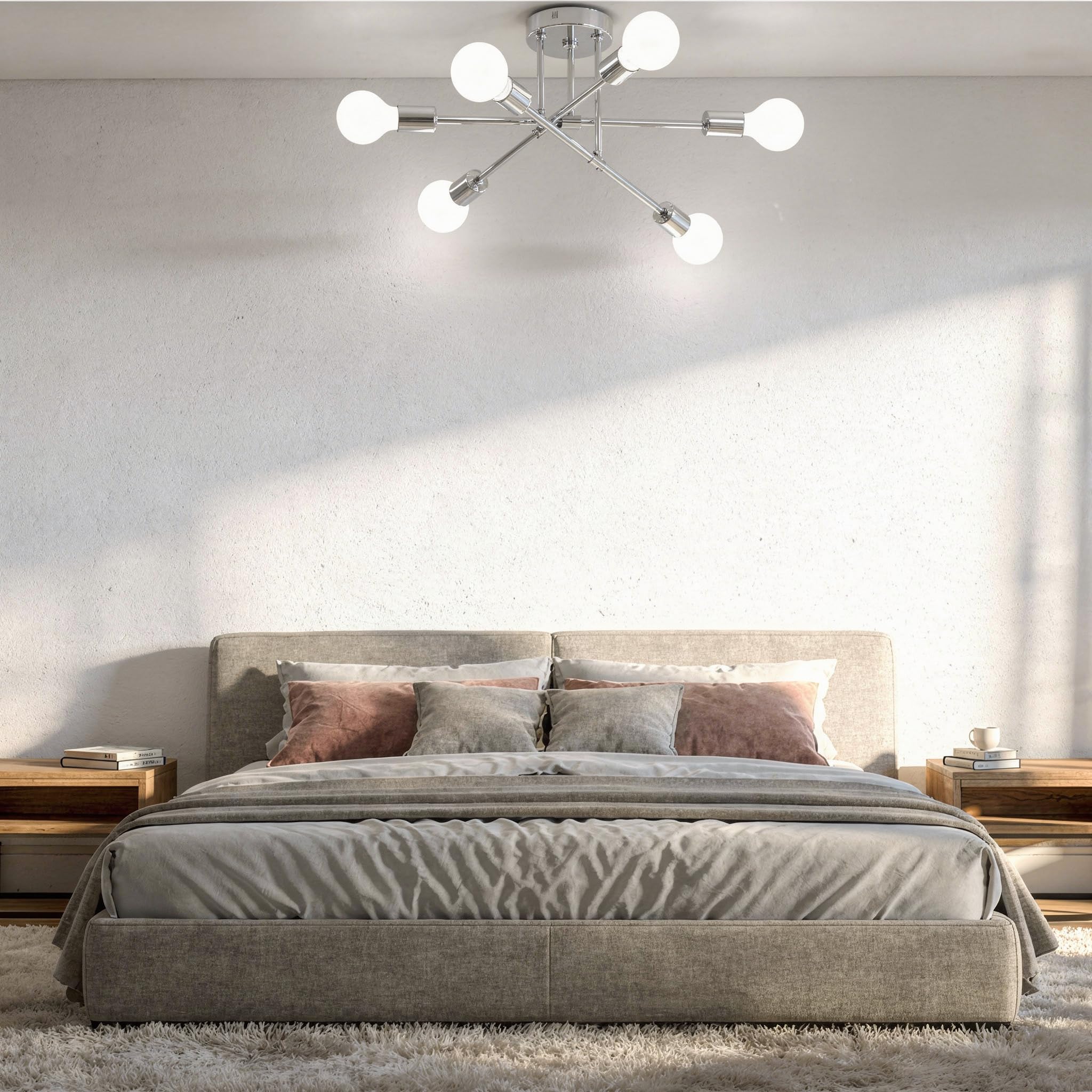 Phaosio Modern Sputnik ships with simple installation hardware.
