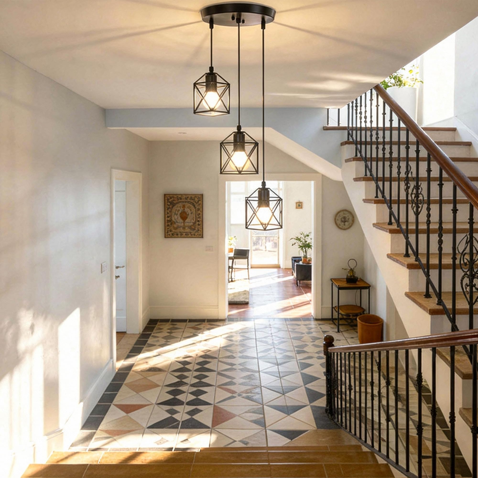 Phaosio pendant light ships with installation hardware included